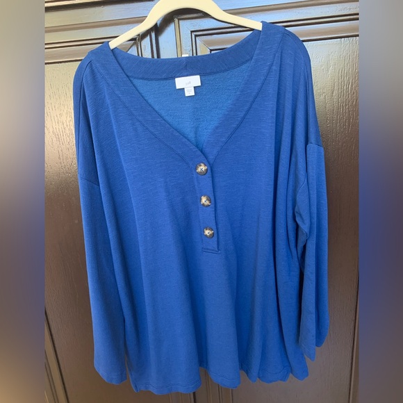 J. Jill Tops - J. Jill Blue Button-Front Top